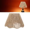 Seilgewebter Schreibtischlampenschirm E27 E14 Dekorativer Wellensaum Lampenschirm für Küche Schlafzimmer Café