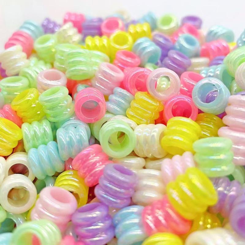 Handicrafts Acrylic Spacer Beads Hole Bead Sleeves DIY Bracelets Necklaces Keychains