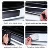 2025 New 1/4/5Pcs Leather Car Door Sill Protector Carbon Fiber Sill Strip For Skoda Octavia Fabia Superb Yeti Enyaq Rapid Kodiaq