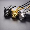 Men's Retro Personality Trendy Hip-hop Punk Fangs Devil for Head Necklace Alloy Pendant Street Shooting Jewelry Necklace