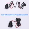 Motorcycle USB Power Outlet with Two Ports and Attached Cover for CRF300L CRF250L XL750Powering Phones, Navigation Devices, and Action Cameras On