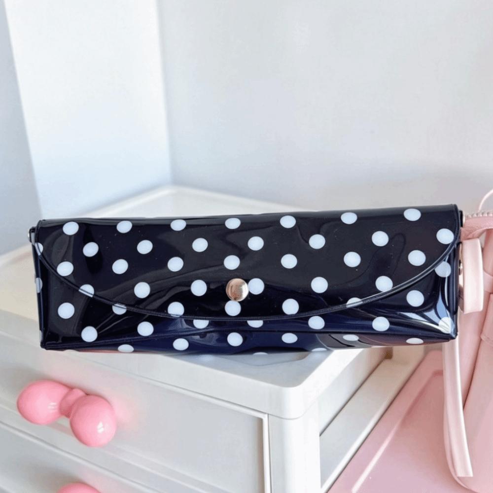 Snap Button Closure Storage Pouch Portable Design Stationery Organizer Student