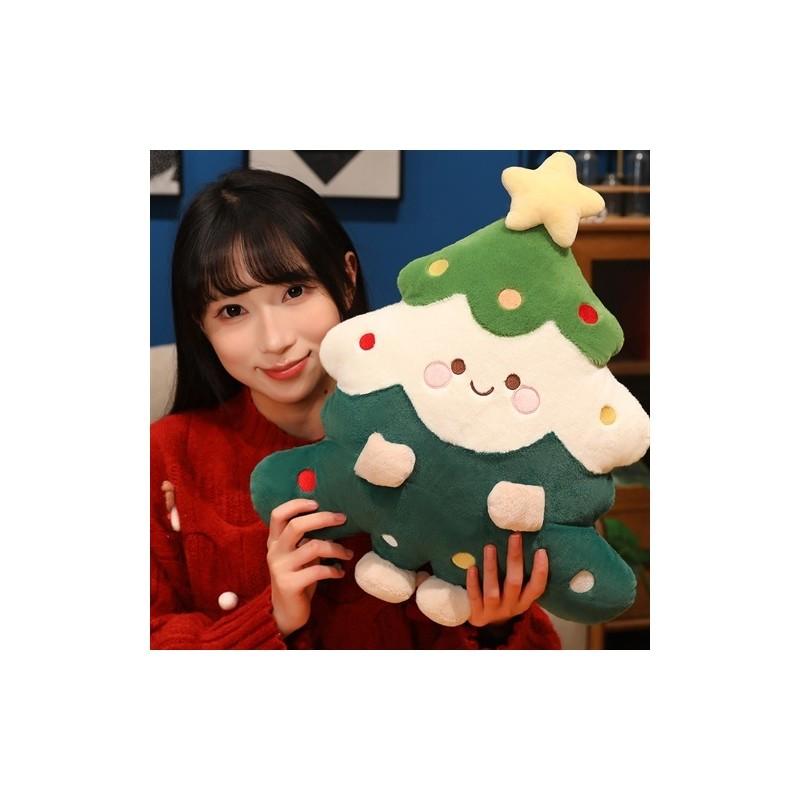 Christmas Tree Man Plush Pillow With Pp Cotton Filling For Holiday Home Decor