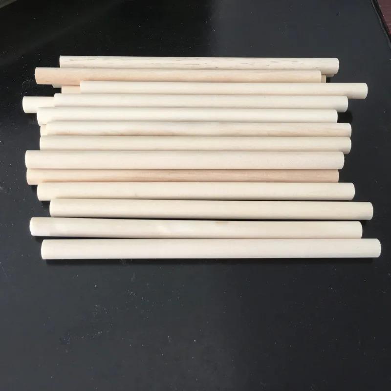10pcs Unfinished Hardwood Craft Wood Sticks Wand Making Sticks Wooden Dowel Rods Wood Dowels for Crafts and DIY