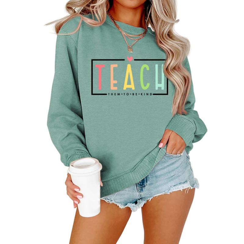Women S Casual Teach Them To Be Kind Print Hoodie