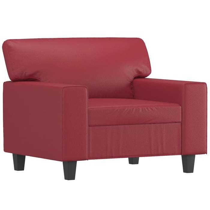 VidaXL Armchair, Relaxation Chair with Cushion, Seat with Armrests and Backrest, Living Room Sofa, Modern, Red 359410