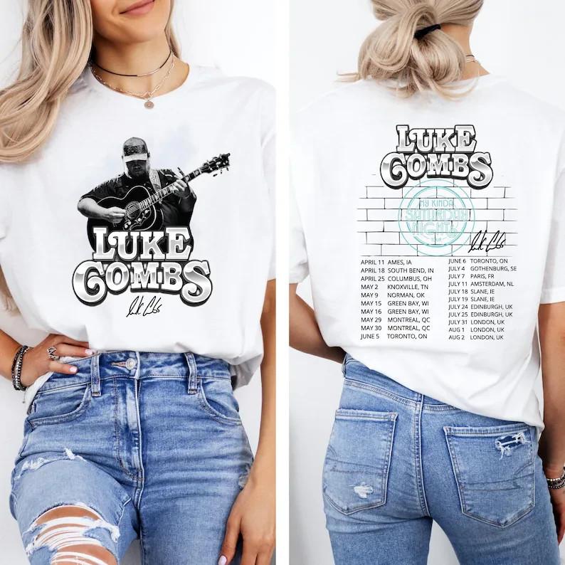 Luke Combs Pop Sanger Koncert 2026 T-shirt