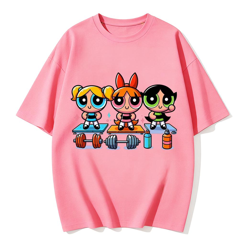 2026 Super Kraftvolle Mädchenbluse Training Streetwear T-Shirts Damen-T-Shirt Klassisches Fitnessstudio Fitness Familien-Passende Outfits Sommer Oberteile