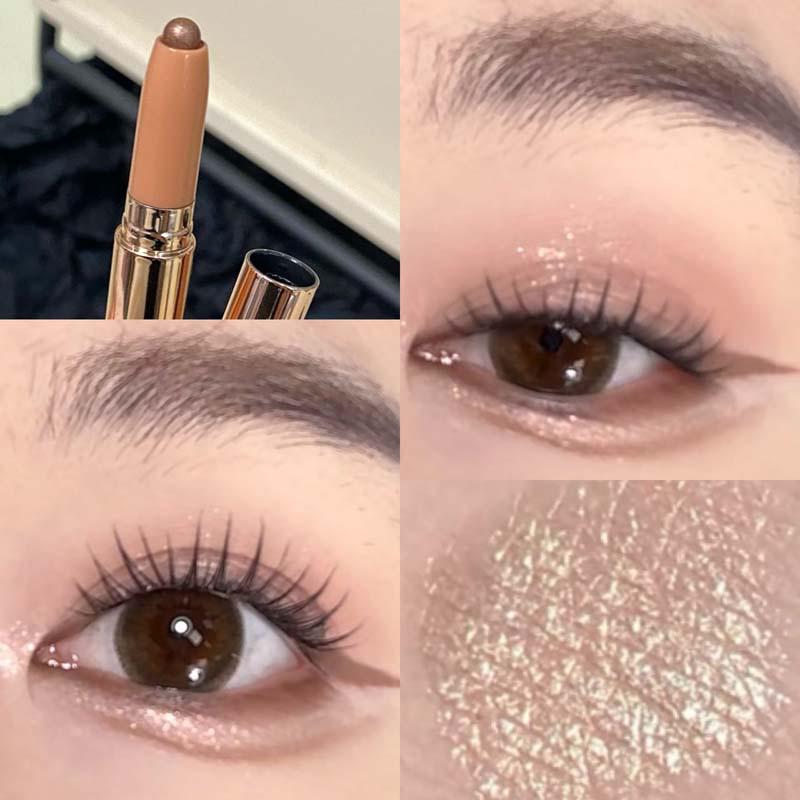 

PINKYFOCUS Dazzling Micro-Shimmer Aegyo Sal Stick: Matte Pearl Highlight Eyeshadow Stick for a Bright, One-Swipe Finish. 1.4g