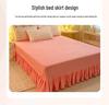 Thickened Rabbit Velvet Winter Bedding Set: Milk Velvet Duvet Cover, Coral Fleece Bed Skirt, Double-Sided Fleece