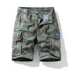 Herren Sommer Camouflage Cargo-Shorts mit mehreren Taschen, Elastischer Bund, Gerades Bein, Reine Baumwolle, Mittellang.