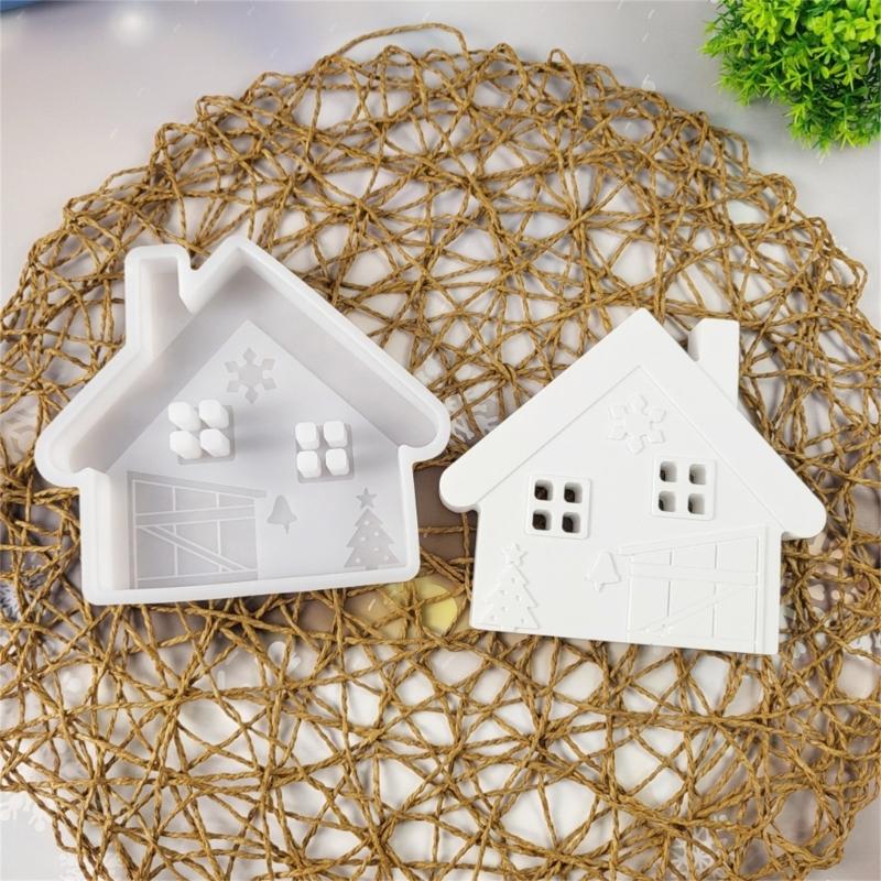 Christmas House Resin Silicone Molds Silicones Concrete Cement Moulds Christmas House Silicone Molds for Epoxy Resin