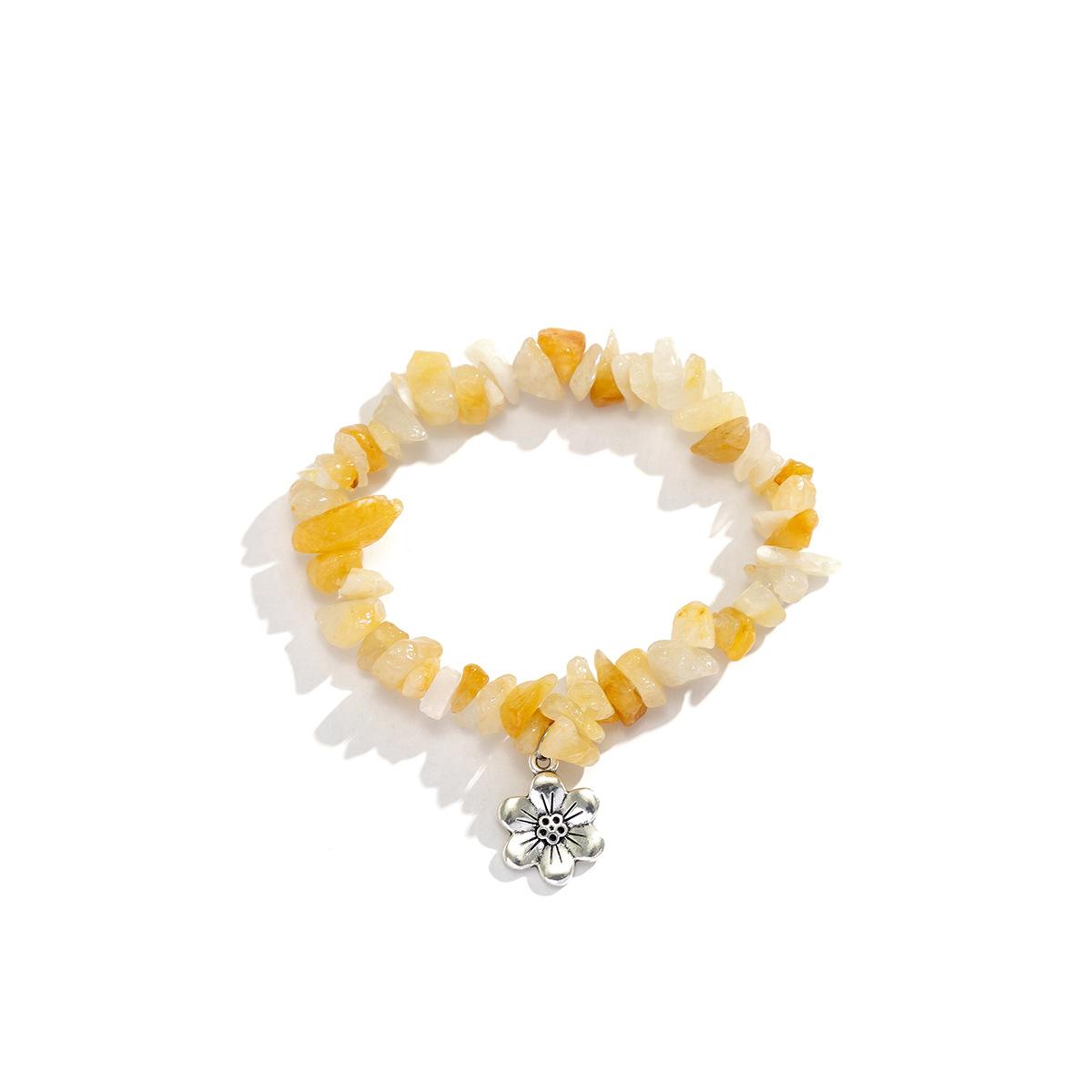 Retro Vacation Wind Gravel Color Bracelet Female, Simple Star-Shaped Heart-Shaped Fish Pendant Bracelet.