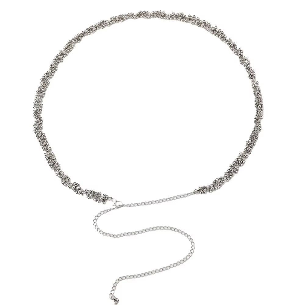 Silver Women Waist Chain Vintage Skirt Belt Tassel Waist Chain Women Decorative Body Jewelry