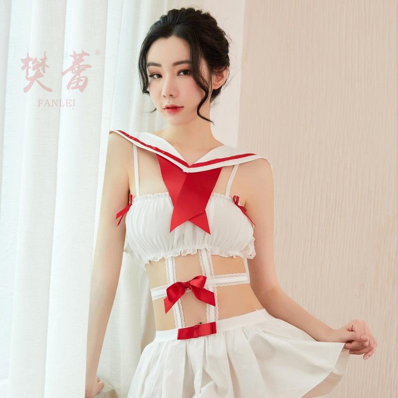 Sexy lingerie maid seduction uniform seduction sexy sailor, chiffon pure lust