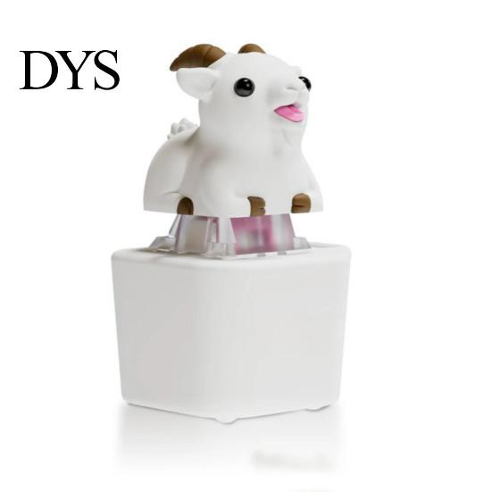 Type C Rechargeable Fidget Toy 1/2Pcs Goat Keyboard with Sound, Sheep Finger Clicker Toys Toy, Animal Push Button Decompression Keychain for