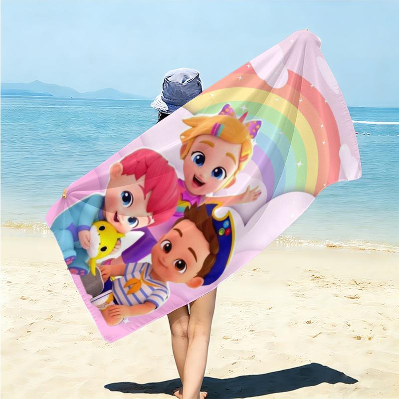 1Pc Baby Shark Family Adventure Beach Towel Microfiber Beach Towel Thin Absorbent For Beach Swimming Yoga Bath Sports 0917306