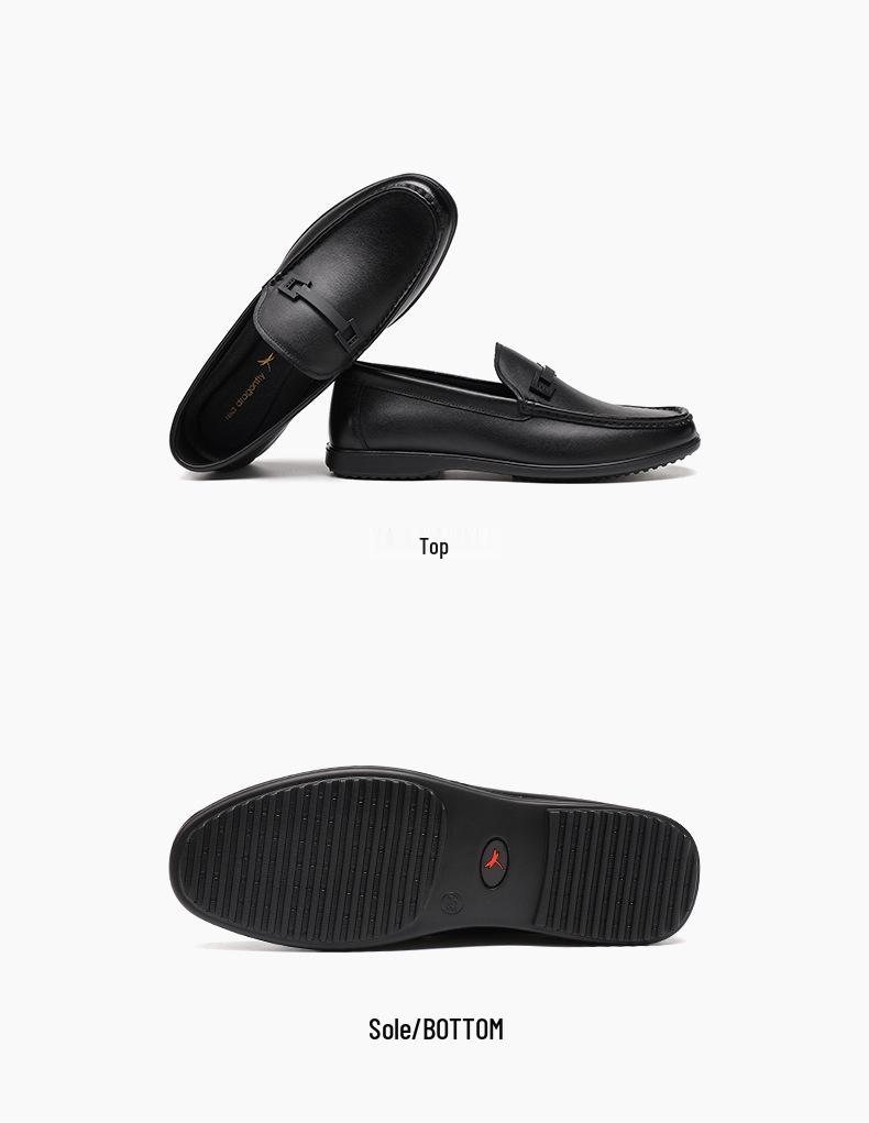 Red Dragonfly 2025 Men's Genuine Leather Slip-on Moccasins - Autumn Collection