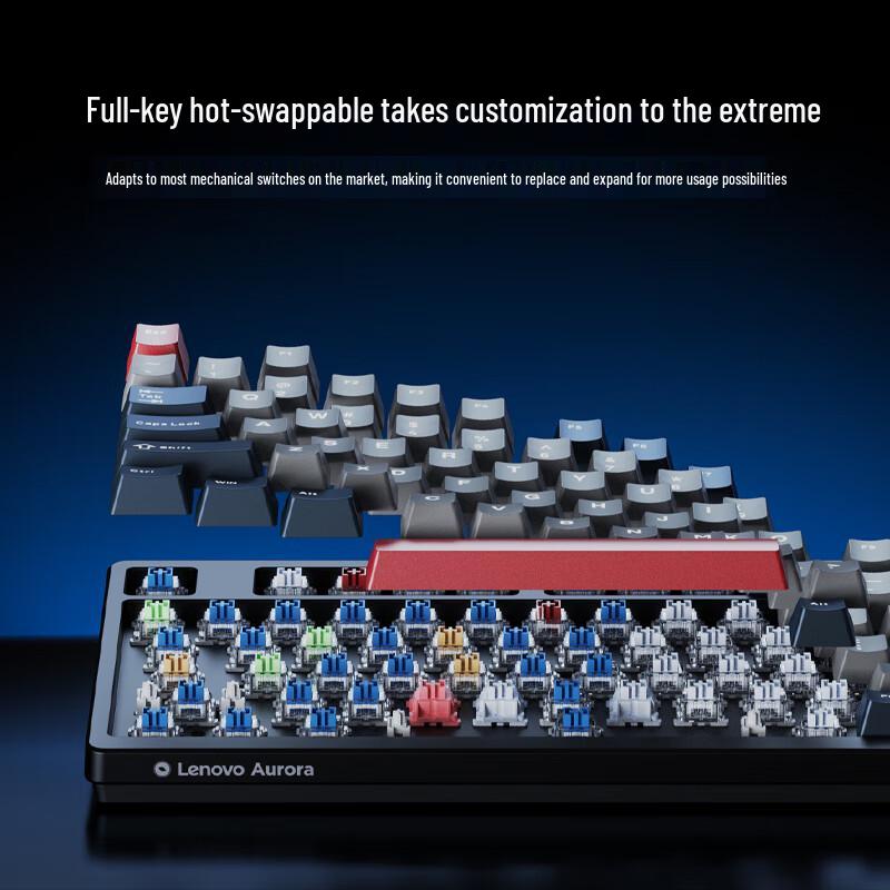 Lenovo GK10 Tri-Mode Hot-Swappable RGB Mechanical Keyboard