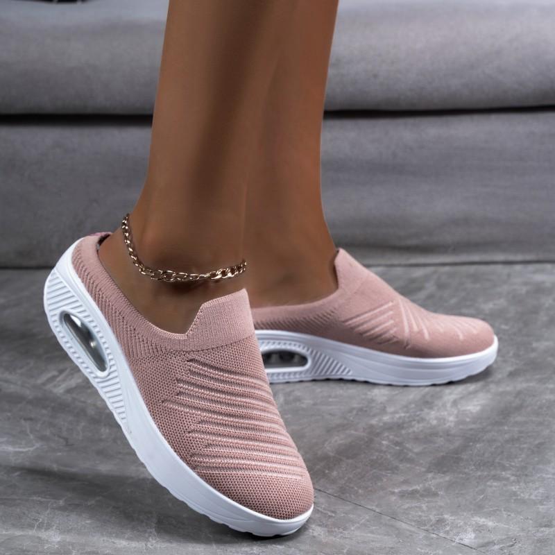 MAEDEF Shoes Women Platform Wedge Women's Half Slippers Casual Shoes Lightweight Women Sneakers Ladies Walking Slippers