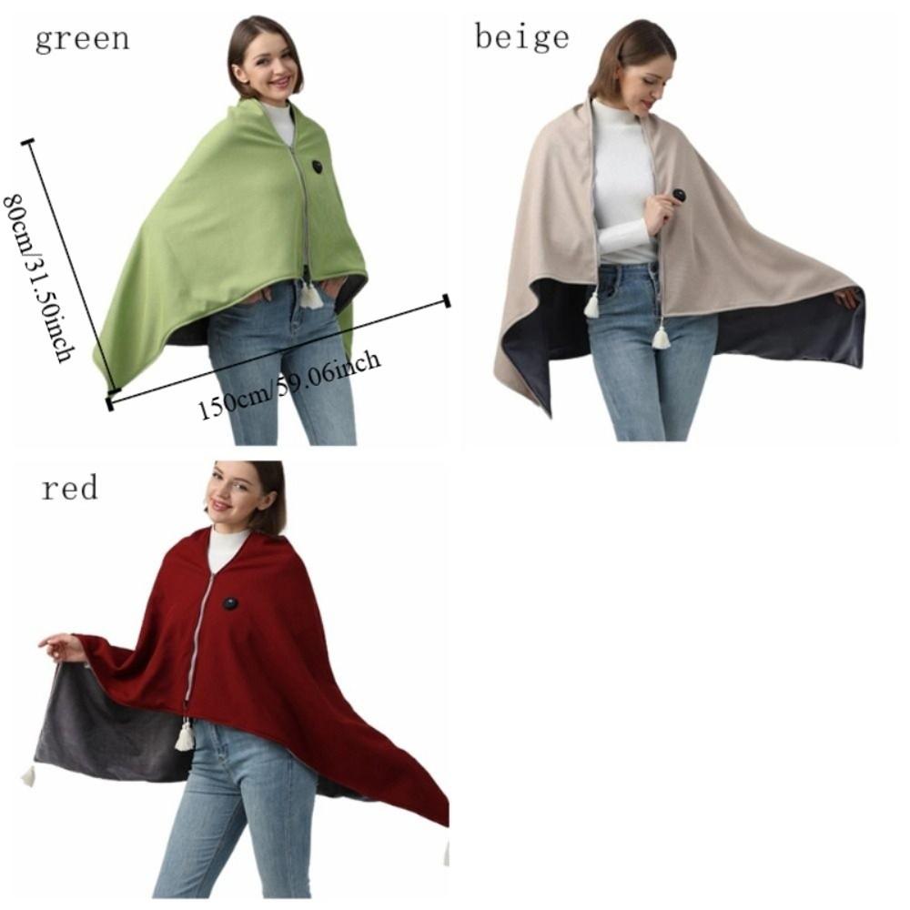 USB Powered Warmer Shawl Blanket Wearable Design Electric Blanket USB Heating Shawl  Car Use