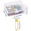 120Pcs Safety Pins Colored Metal Safety Pins with Storage Box Small Safety Pins for Clothes DIY Crafts Pins Sewing Accessories