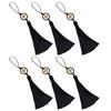 Set of 6Pcs 10cm Lucky Tassels Keychain Holder Wealth Symbol Polyester Fringe for Bag Decoration Jewelry Making