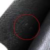 Great PRADA Triangle Logo Round Zip Long Wallet Black Safiano Leather 2ML188 Used