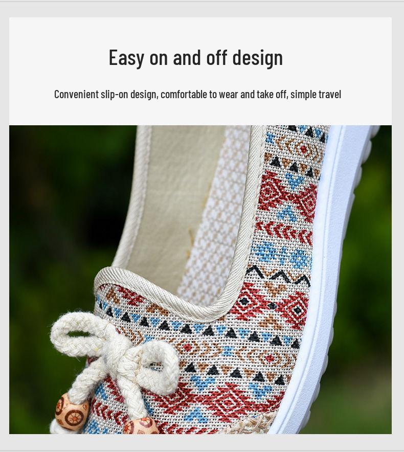 Spring-Autumn Women's Breathable Lightweight Low-Cut Non-Slip Flat Shoes for Middle-Aged & Elderly