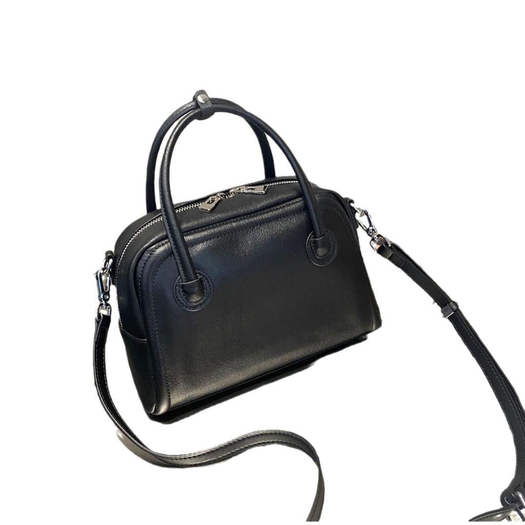 Cowhide Single Shoulder Women's Bag Compartment Single Shoulder Crossbody Women's Fashion Trend Simple and Practical Shell Bag
