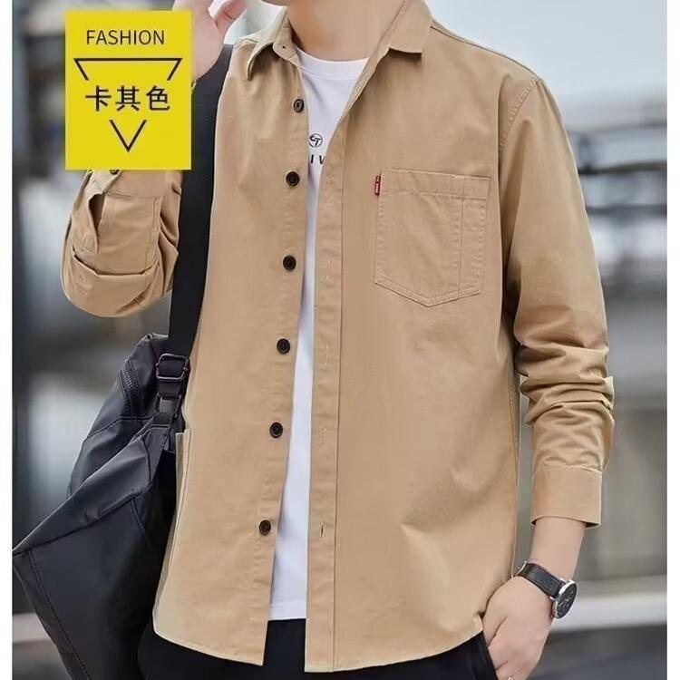 

Рубашка куртка повседневная свободная однотонная рубашка для мальчиков XXXL хаки