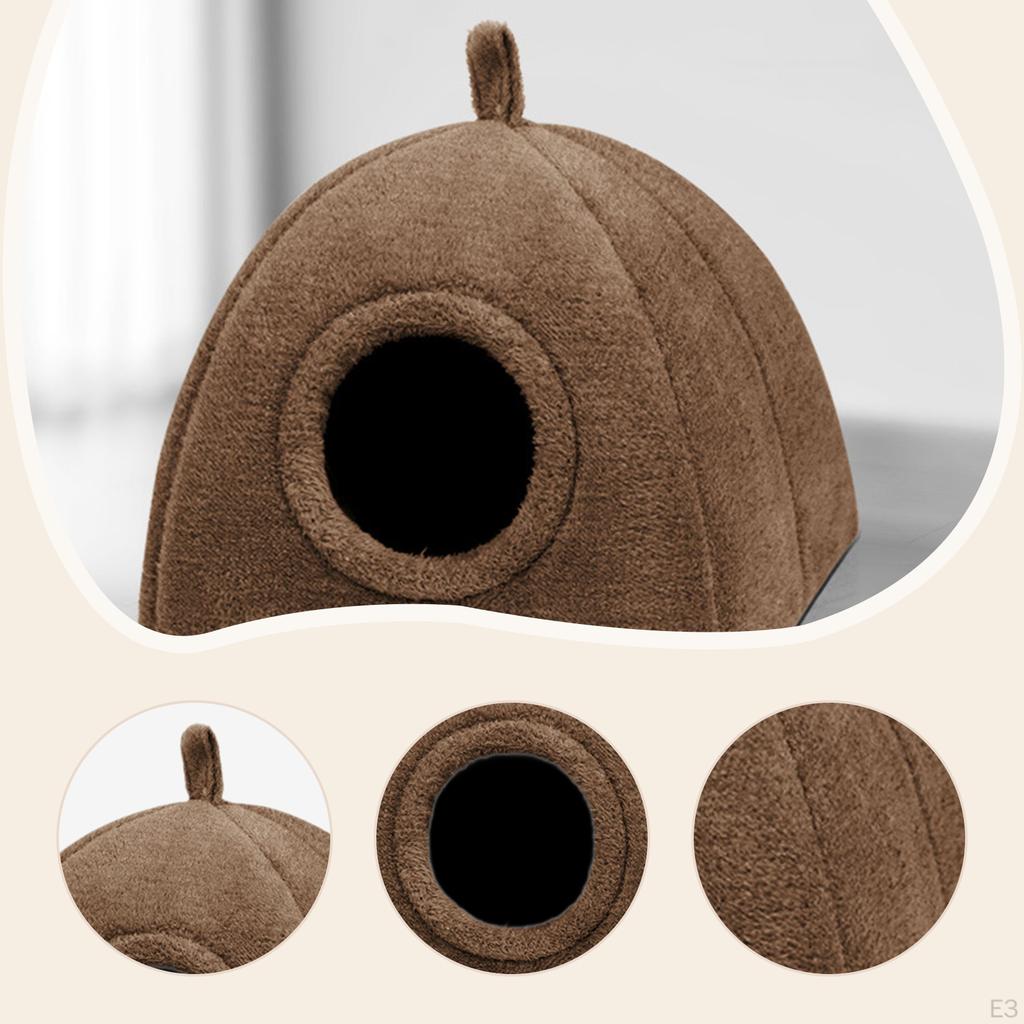 Cat Bed Cave House Soft Portable Non Slip Bottom Dog Pad Nest for Indoor Cats Dogs Rabbits