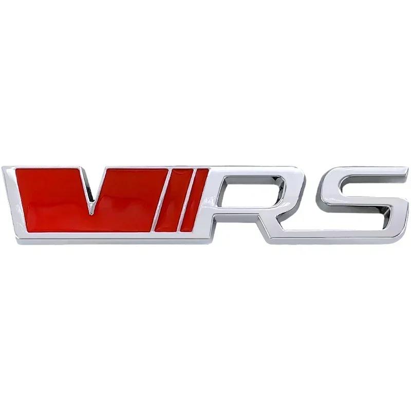 1Pc Metal VRS Logo Emblem VRS Letters Car Front Grille Rear Trunk Emblem Badge Sticker Accessories