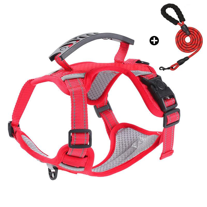 Dog Traction Rope Vest Type Small and Medium-sized Dog Shiba Inu Corgi Puppy Adjustable Chest Strap Walking Dog Rope