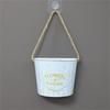 Hanging Small Iron Bucket Decorative Plant Pots Plant Hanging Pots Wall Hanging Indoor Flower Basket Metal Flower Pots