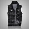 Summer Mens Ripped Denim Vest Male Tank Top Washed Jeans Waistcoat Man Retro Cowboy Hip Hop Sleeveless Jacket for Men