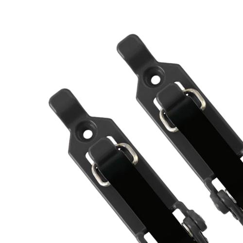 GUOOL 2x Shovel Mounts for Roof Racks, Shovel Holder Clamps, Wear-Resistant Quick Release with Screws, Strong Hammer Holder, Tool Organizer, Black