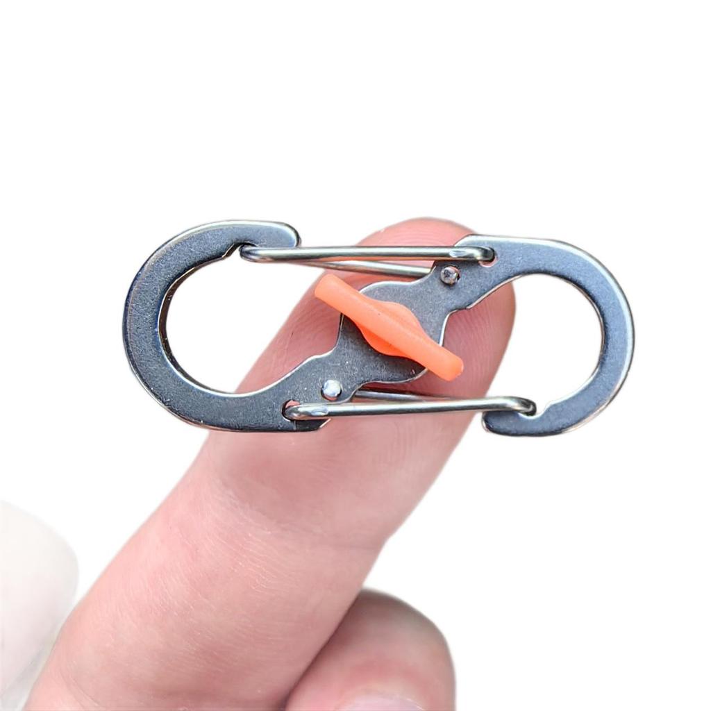 8-Shaped Locking Stainless Steel Quick-Release Anti-Theft Keychain & Water Bottle Backpack Buckle