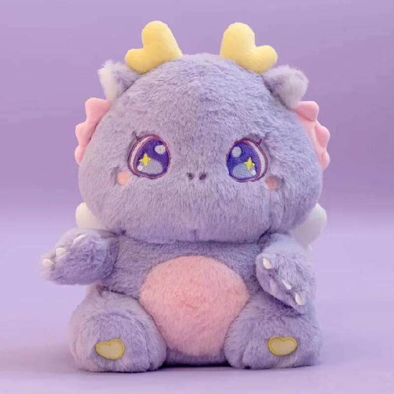 

30cm Lovely Gentle Stuffed Animals Cuddly Fat Dinosaur Angel Featuring Flying Wings Dolls Plush Dragon Playthings Xmas Present 30cm фіолетовий