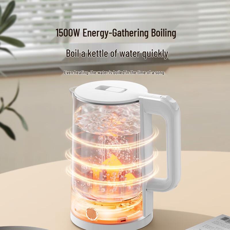 AUCMA 1.8L 304 Stainless Steel Double-Wall Electric Kettle