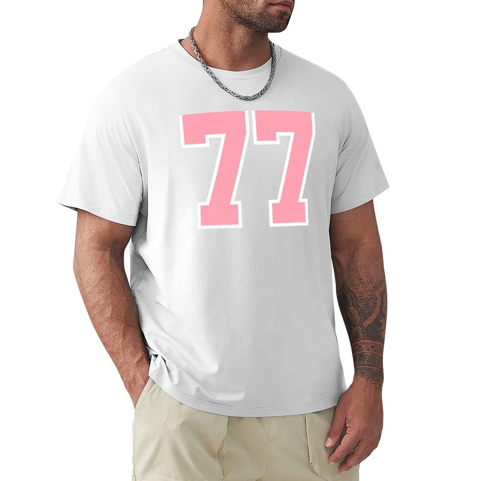 77 Number Seventyseven Girls Jersey Tshirt High Elasticity Sports Tshirt S