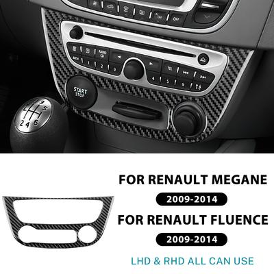 Für Renault Fluence Megane RS 2009 2010 2011 2012 2013 2014 2015 Echte Weiche Kohlefaser Aufkleber LHD RHD Mittelschalter Innenraum