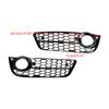 Pair Honeycomb Front Fog Lamp Cover Grille Grill Fit A5 2007-2011