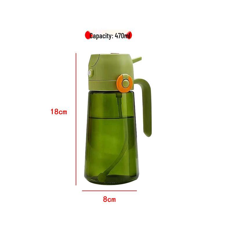 470 ml glasoljeflaska med dubbel användning, sidolock och läckagesäker design för airfryers
