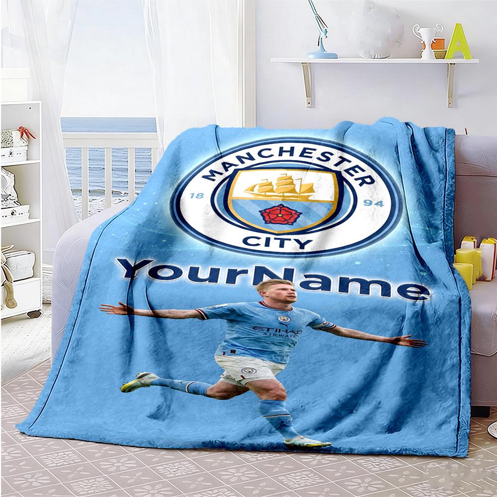 Haaland 3 Customize Your Name Blanket Lightweight Customizable Blanket Ultra-Soft Versatile for Nap Living Room Couch Home Decor