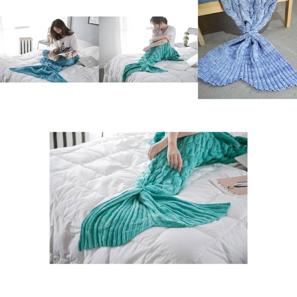 Mermaid Tail Blanket For Teens With Faux Cashmere Material Cozy Gift For Spring And Autumn Use