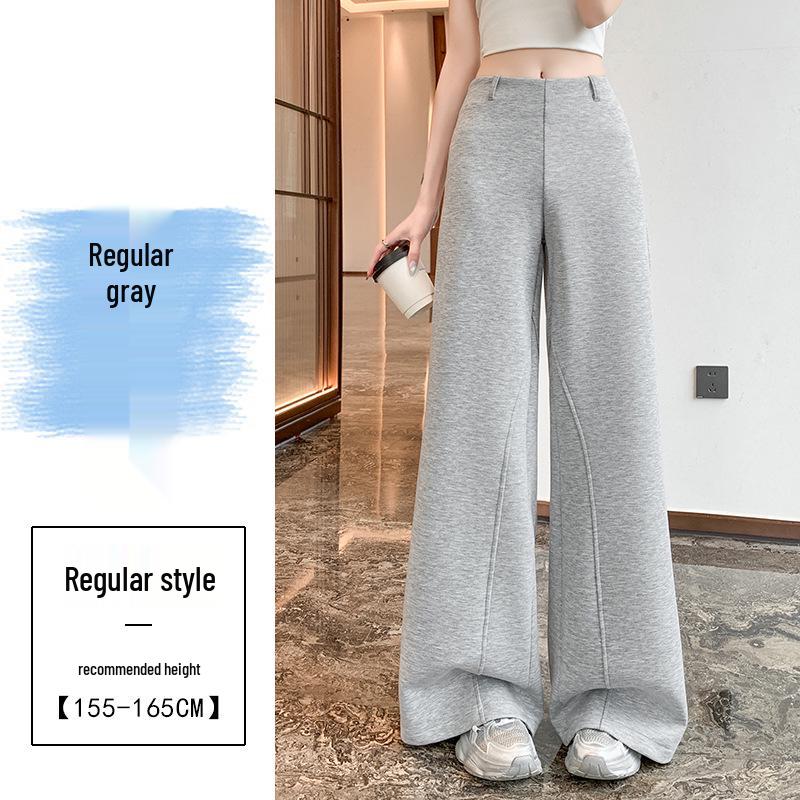 Women s Wide-Leg White Suit Pants - Mid-High Waist Relaxed Fit for Spring/Summer 2026 L