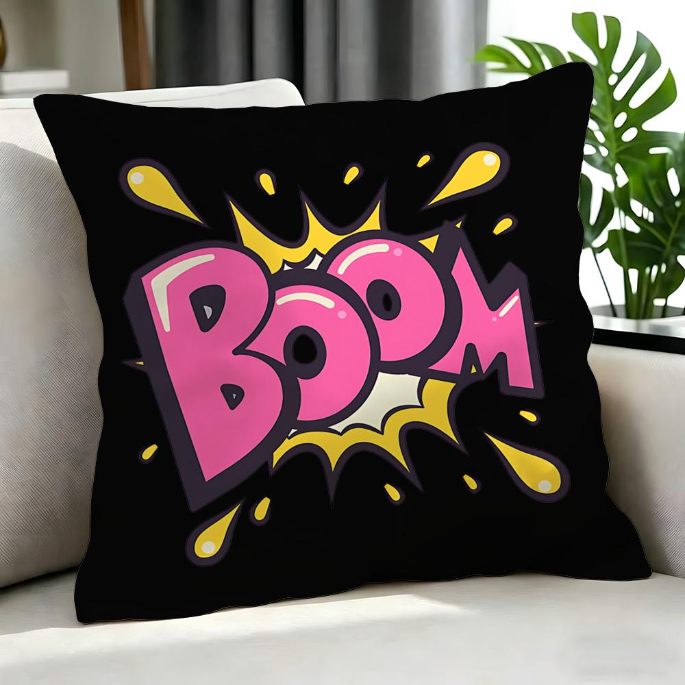 Pop PPop Art Text Cushion Cover Cushion Cover Set Pcs x x x Pillowcase Decorative Sofa Home Decor