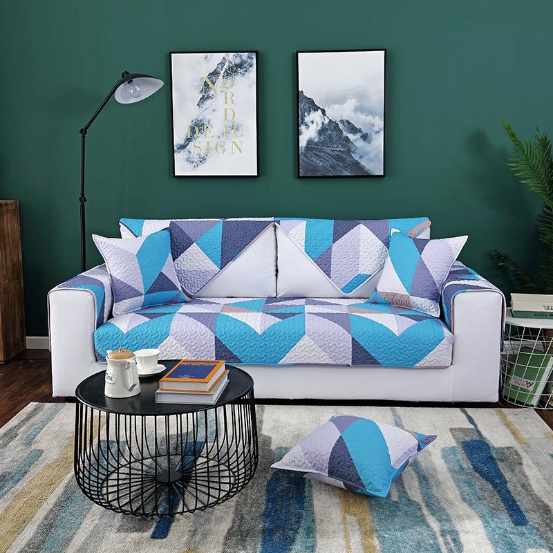 Four Seasons Twill Cotton Non-Slip Sofa Cushion Simple and Modern Fabric Craft Cushion Non-Slip Sofa Cover Cover