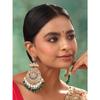 Ethnic Gold Plated Enamel Handpainted Design Stones Beads Traditional Chandbali Earrings for Women and Girls